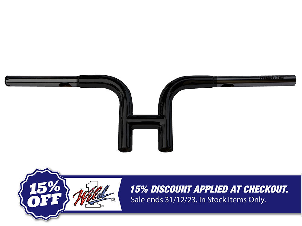 6in. x 1-1/4in. Chubby Bobber Handlebar – Gloss Black.