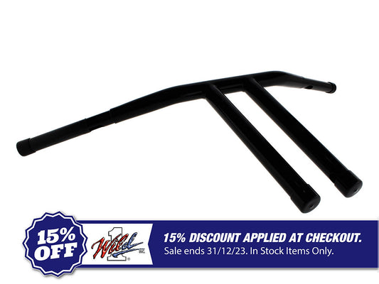 12in. x 1-1/4in. Chubby Chopper T-Bar Handlebar – Gloss Black.