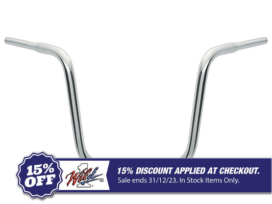 14in. x 1-1/4in. Chubby Ape Hanger Handlebar – Chrome.