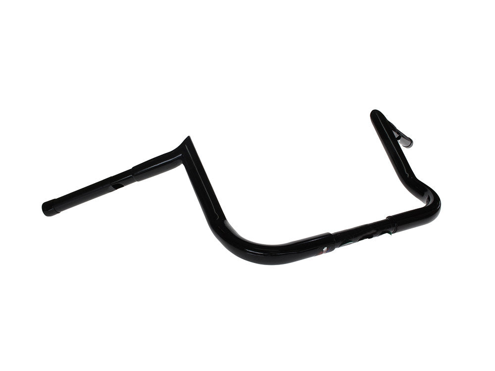 10in. x 1-1/4in. Chubby Bagger Hooked Ape Hanger Handlebar – Gloss Black. Fits Ultra Models 1996-2024 and Street Glide 1996-2023