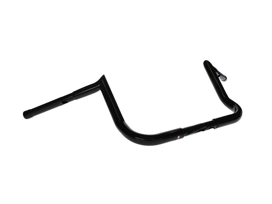 10in. x 1-1/4in. Chubby Bagger Hooked Ape Hanger Handlebar – Gloss Black. Fits Ultra Models 1996-2024 and Street Glide 1996-2023