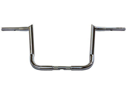 12in. x 1-1/4in. Chubby Bagger Hooked Ape Hanger Handlebar – Chrome. Fits Ultra Models 1996-2024 and Street Glide 1996-2023