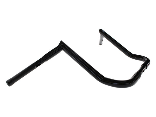 14in. x 1-1/4in. Chubby Bagger Hooked Ape Hanger Handlebar – Gloss Black. Fits Ultra Models 1996-2024 and Street Glide 1996-2023