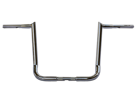 16in. x 1-1/4in. Chubby Bagger Hooked Ape Hanger Handlebar – Chrome. Fits Ultra Models 1996-2024 and Street Glide 1996-2023