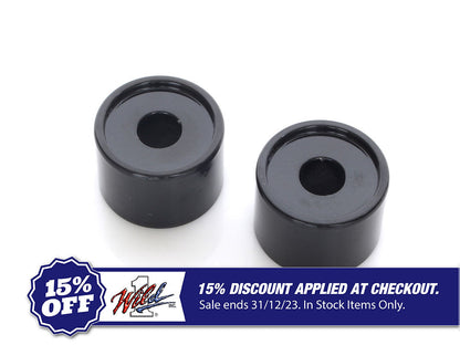 1in. Tall x 1-1/4in. Thick Riser Spacers – Gloss Black.