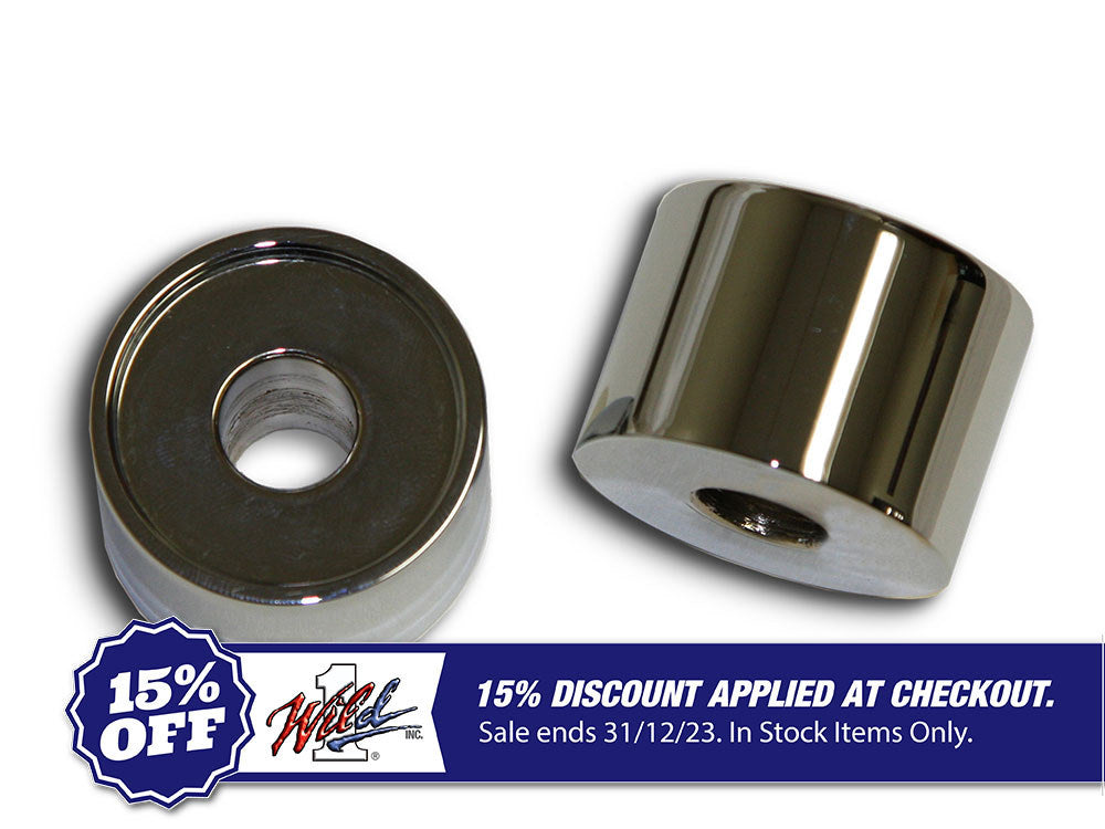 1in. Tall x 1-1/4in. Thick Riser Spacers – Chrome.