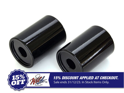 2in. Tall x 1-1/4in. Thick Riser Spacers – Gloss Black.