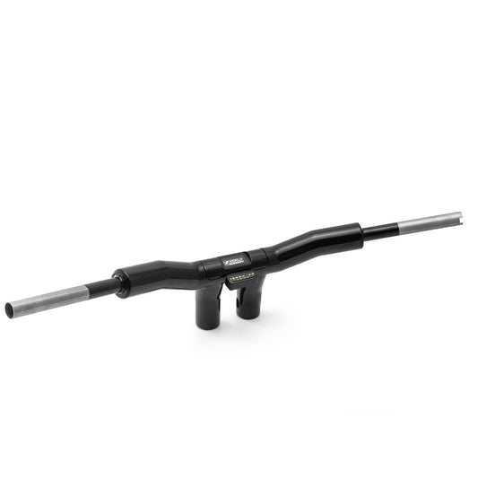 "Back Saver" Raked T-Bar Mega Handlebars (With Stealth View Speedometer Option)