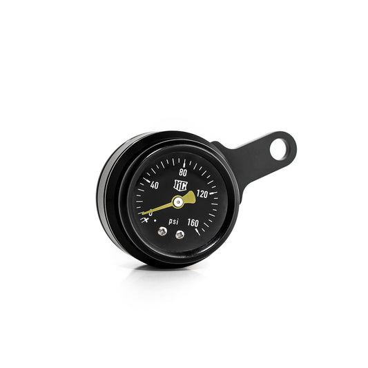 V-Rod Rocker Box Mounted Air Ride Black Pressure Gauge Kit