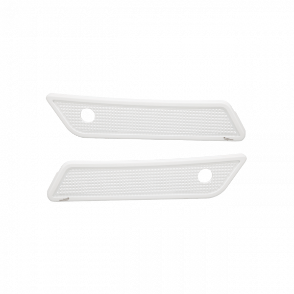 Diamond Saddlebag Latch Cover 2014 – UP  FLT White Powder Coat